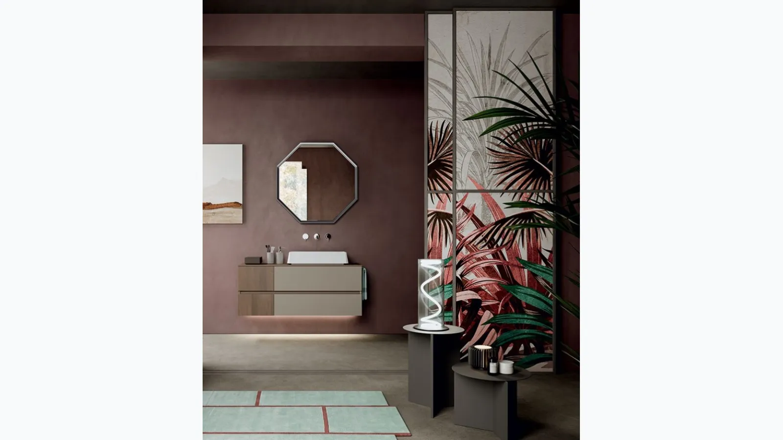 Suspended Bathroom Cabinet Sign 03 by Cerasa.