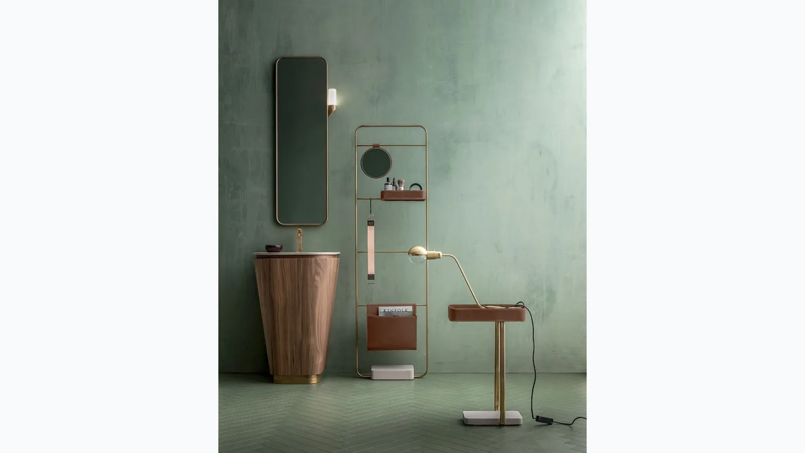Suede 01 Bathroom Vanity in Canaletto Walnut by Cerasa