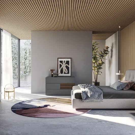 Adagio bed in upholstered fabric by Colombini Casa.