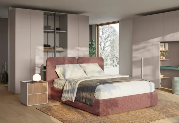 Bed with Alba headboard by Colombini Casa.