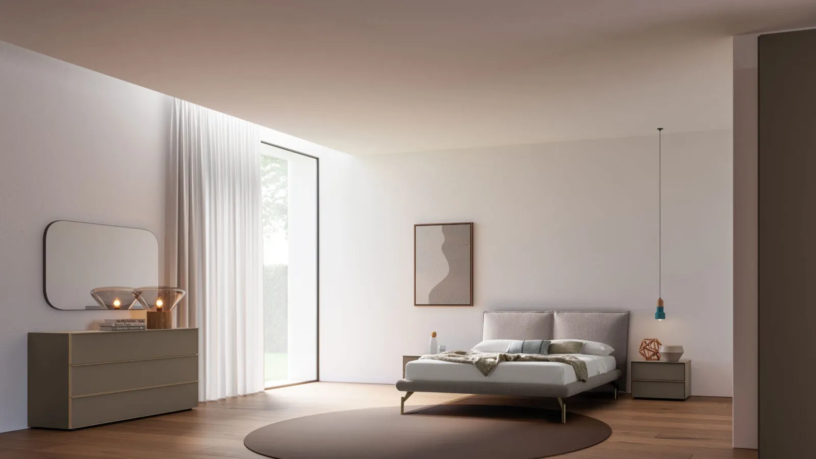 Alissa Night 16 padded upholstered bed frame by Orme.