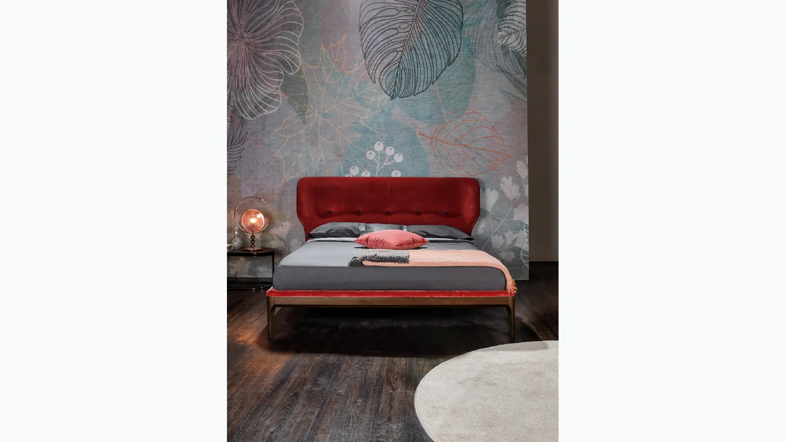 Amber fabric bed by Tonin Casa