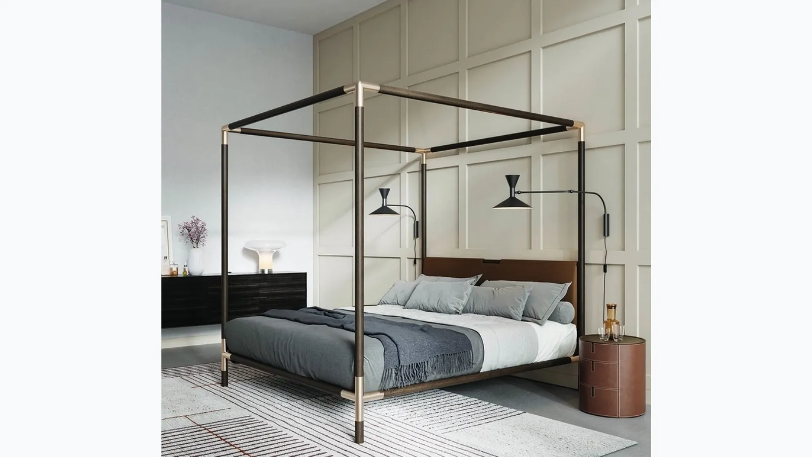 Arborè four-poster bed by Alivar