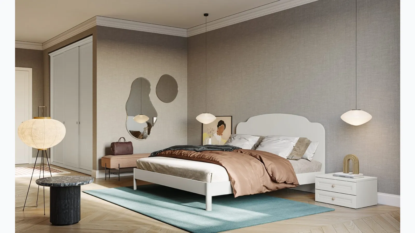 Reading with Arcadia Aida headboard by Colombini Casa.