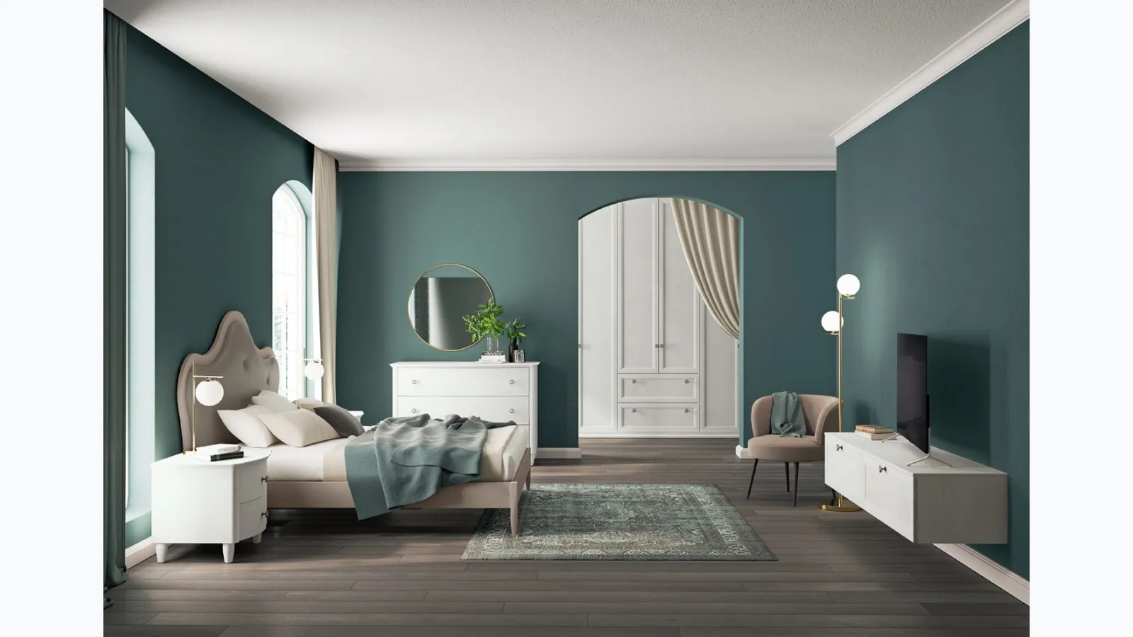 Arcadia Iris bed by Colombini Casa