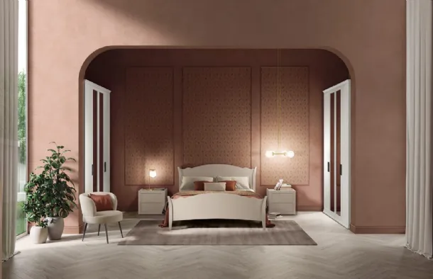 Arcadia Rainbow bed with shaped headboard by Colombini Casa.