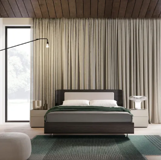 Aura Night 11 bed in Carbon material with padded Orme panel.