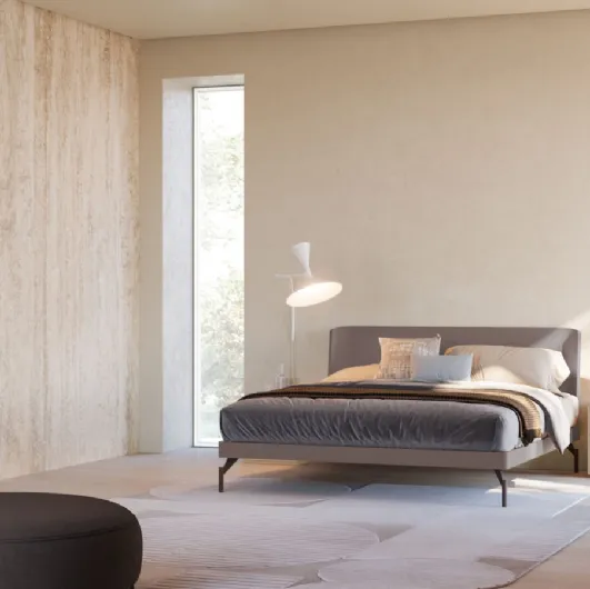 Aura Night 13 bed in matte lacquered Clay by Orme