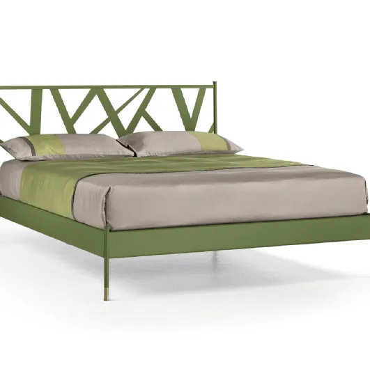 Bamboo interwoven headboard bed by Cantori