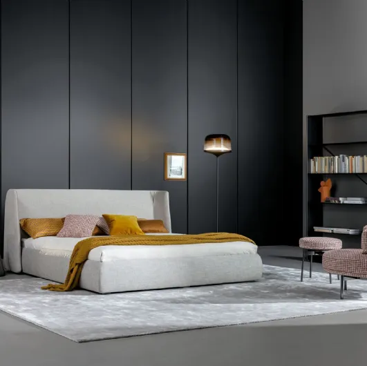 Bed with headboard and storage box 