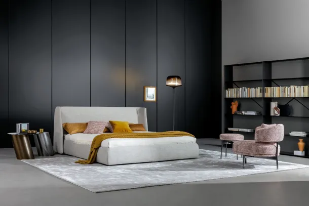 Bed with headboard and storage box 