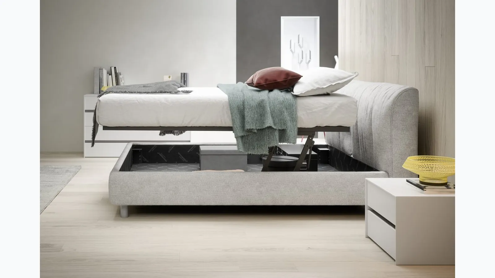 Belleville bed with storage box by Novamobili.