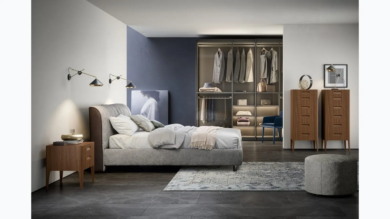 Belleville bed with storage box by Novamobili