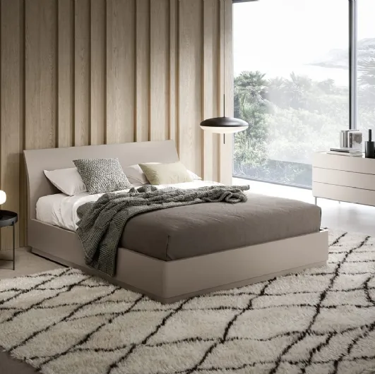 Novamobili's Bend bed with storage box.