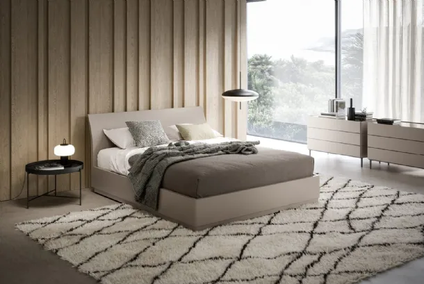 Novamobili's Bend bed with storage box.