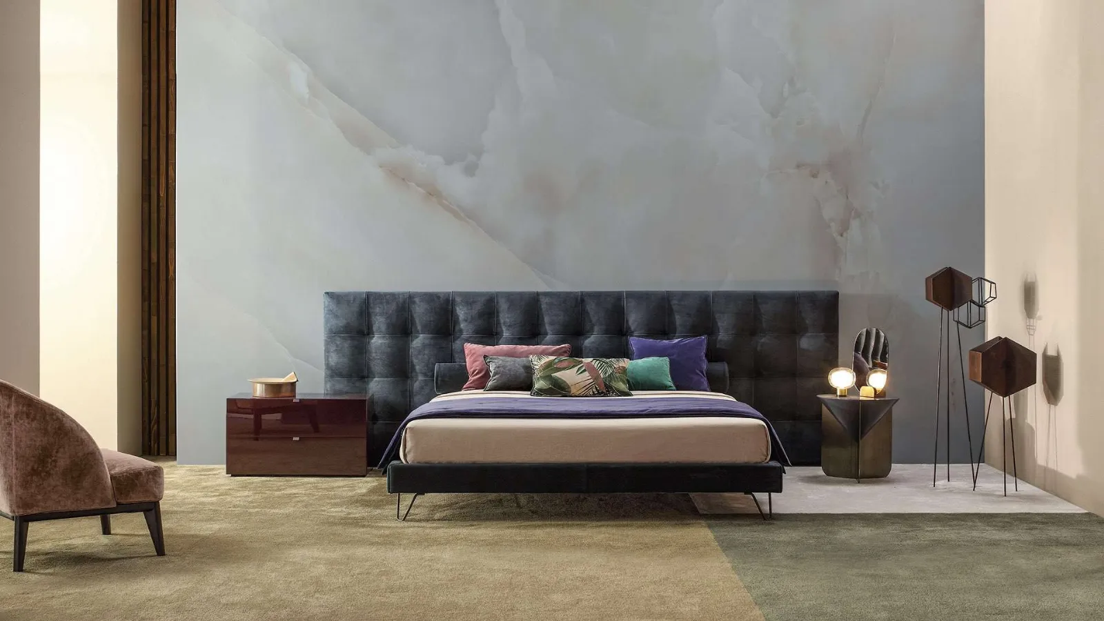 Double bed Boiserie Oscar by Twils