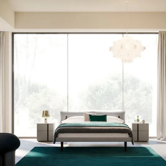 Brigitta upholstered bed in Night 24 fabric by Orme.