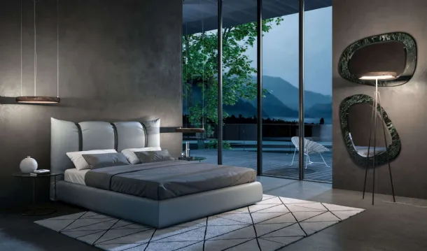 Bed with storage box Confit by Ozzio