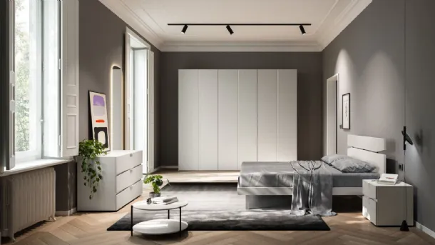 Bed with headboard Contra Night 02 by Orme