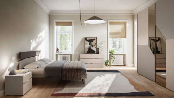 Bed with headboard Contra Night 06 by Orme.