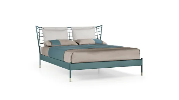 Bed with wrought iron headboard Countour by Cantori