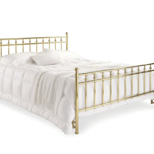 Double bed Denis in brass by Cantori