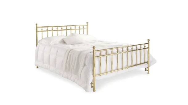 Double bed Denis in brass by Cantori