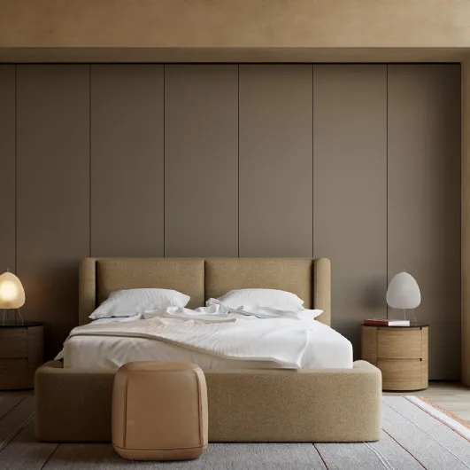 Padded bed Dwelling by Kristalia