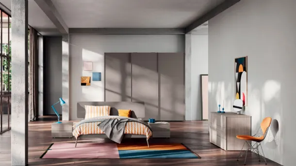 Dofia bed in Orme melamine