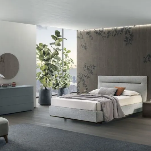 Dorian upholstered bed by Tomasella.