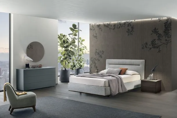 Dorian upholstered bed by Tomasella.