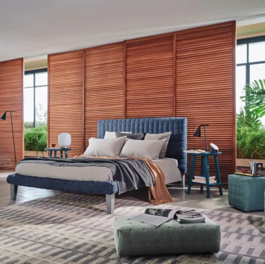 Bed with Gervasoni's Dot headboard