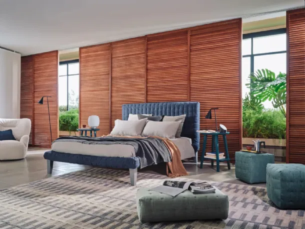 Bed with Gervasoni's Dot headboard