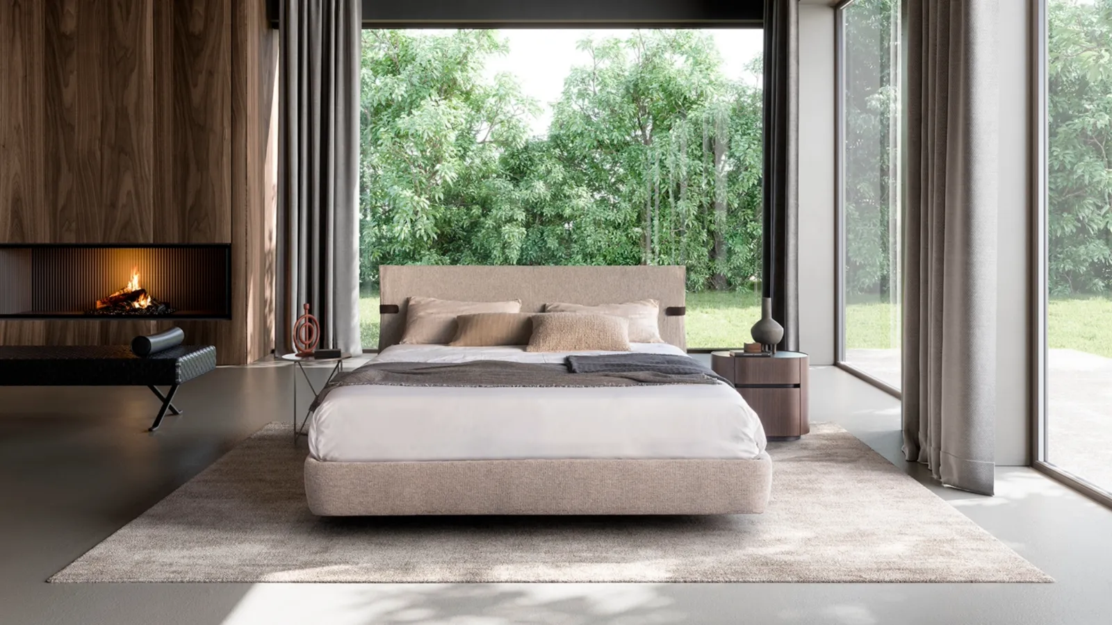 Bed Dress Code with storage by Presotto