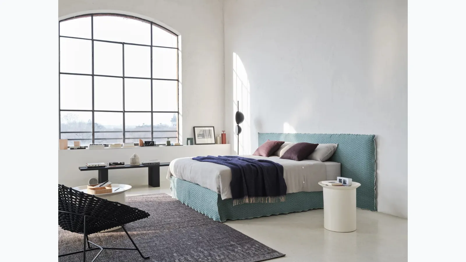 Easy padded bed by Gervasoni