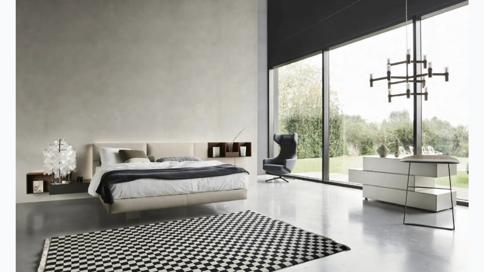 Eclectic Padded Bed by Sangiacomo.