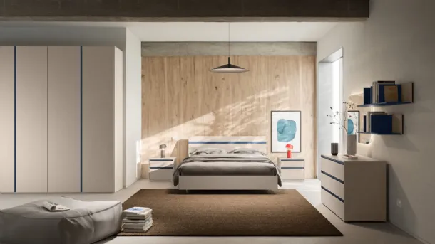 Bed with Elga Night 04 headboard by Orme