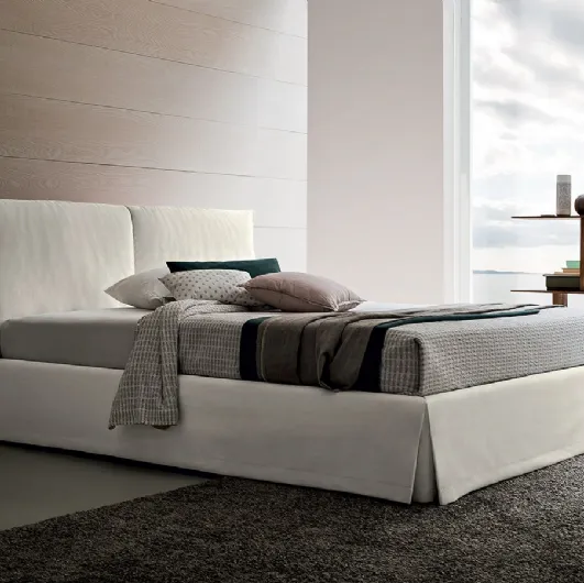 Fabric bed with padded headboard Emily by Felis