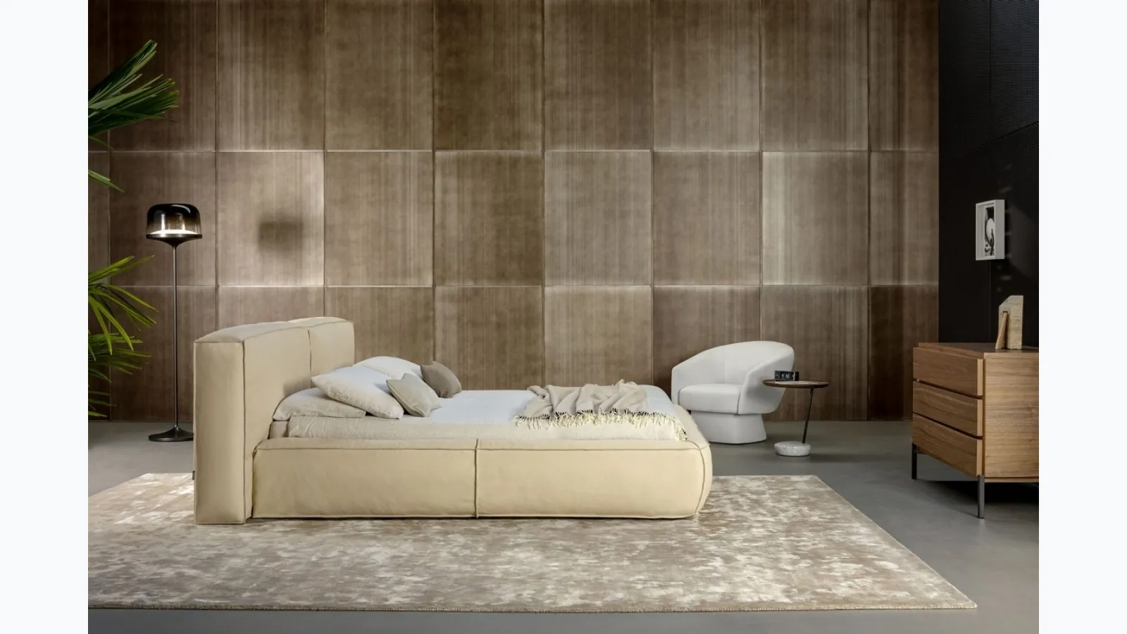 Bonaldo's Leather Fluff Bed.