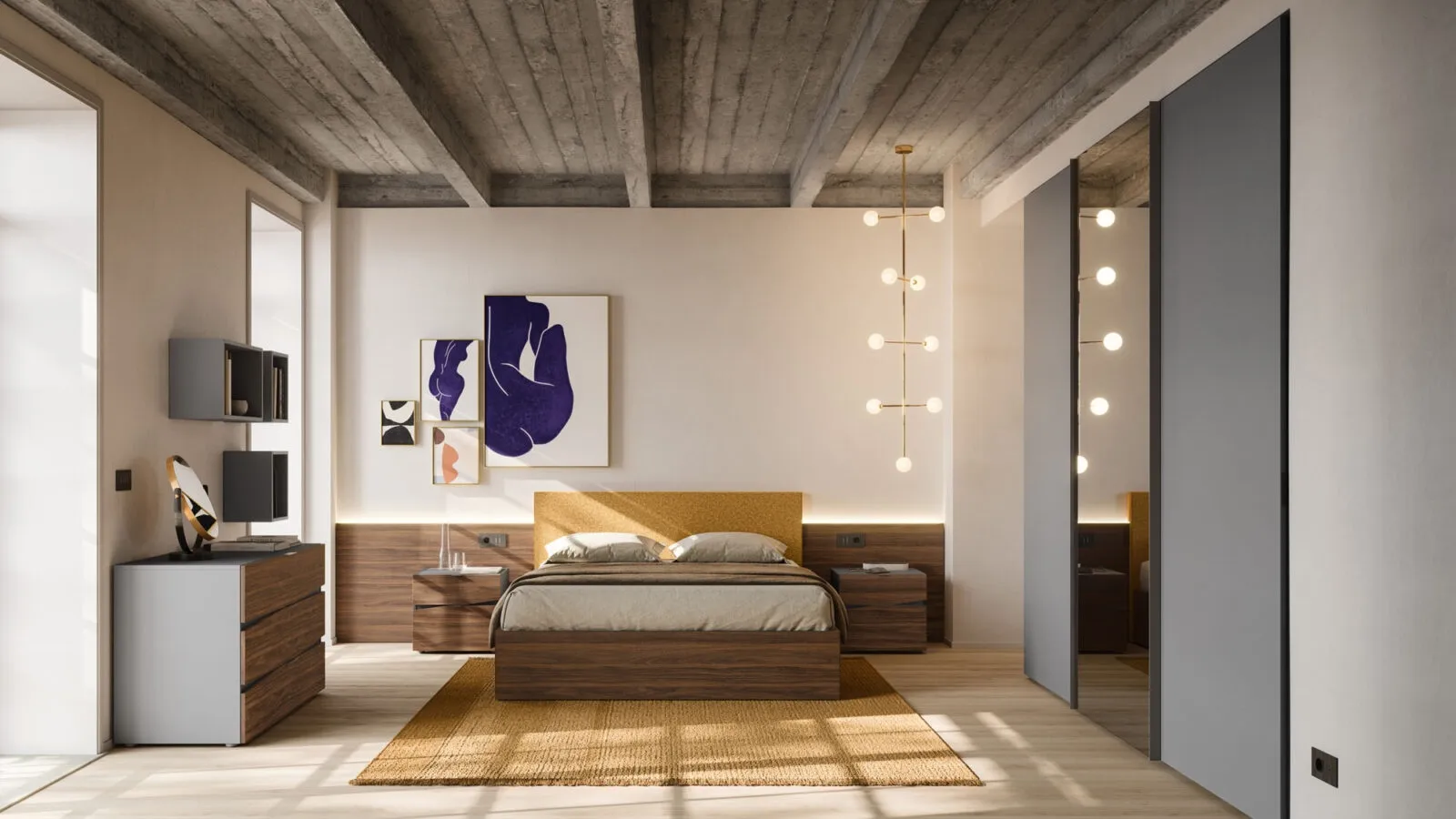 Bed with upholstered headboard Gap Night 15 by Orme