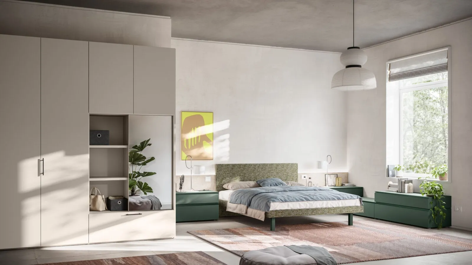 Bed with padded headboard Gap Night 16 by Orme.