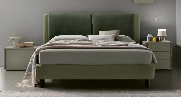 Tomasella's upholstered fabric Gemini bed