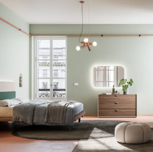 Double bed Giako Basic 11 with Orme headboard