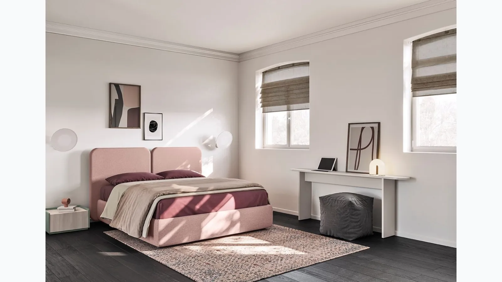 Golf Alba headboard bed by Colombini Casa