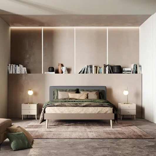 Bed with Golf Cosy headboard by Colombini Casa