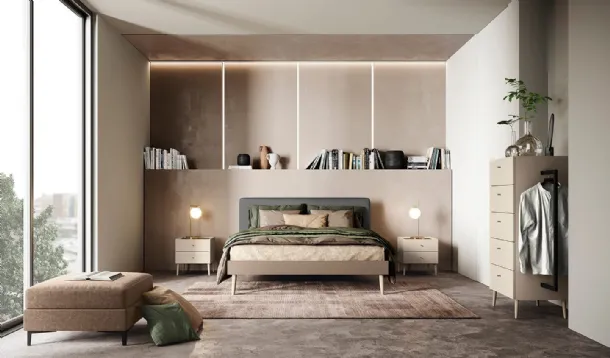 Bed with Golf Cosy headboard by Colombini Casa