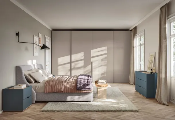 Bed with Golf Snug headboard by Colombini Casa.