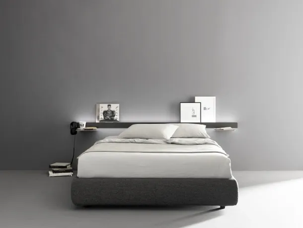 Bed in Groove fabric by Caccaro