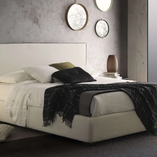 Bed with Gross Grain headboard by Valentini