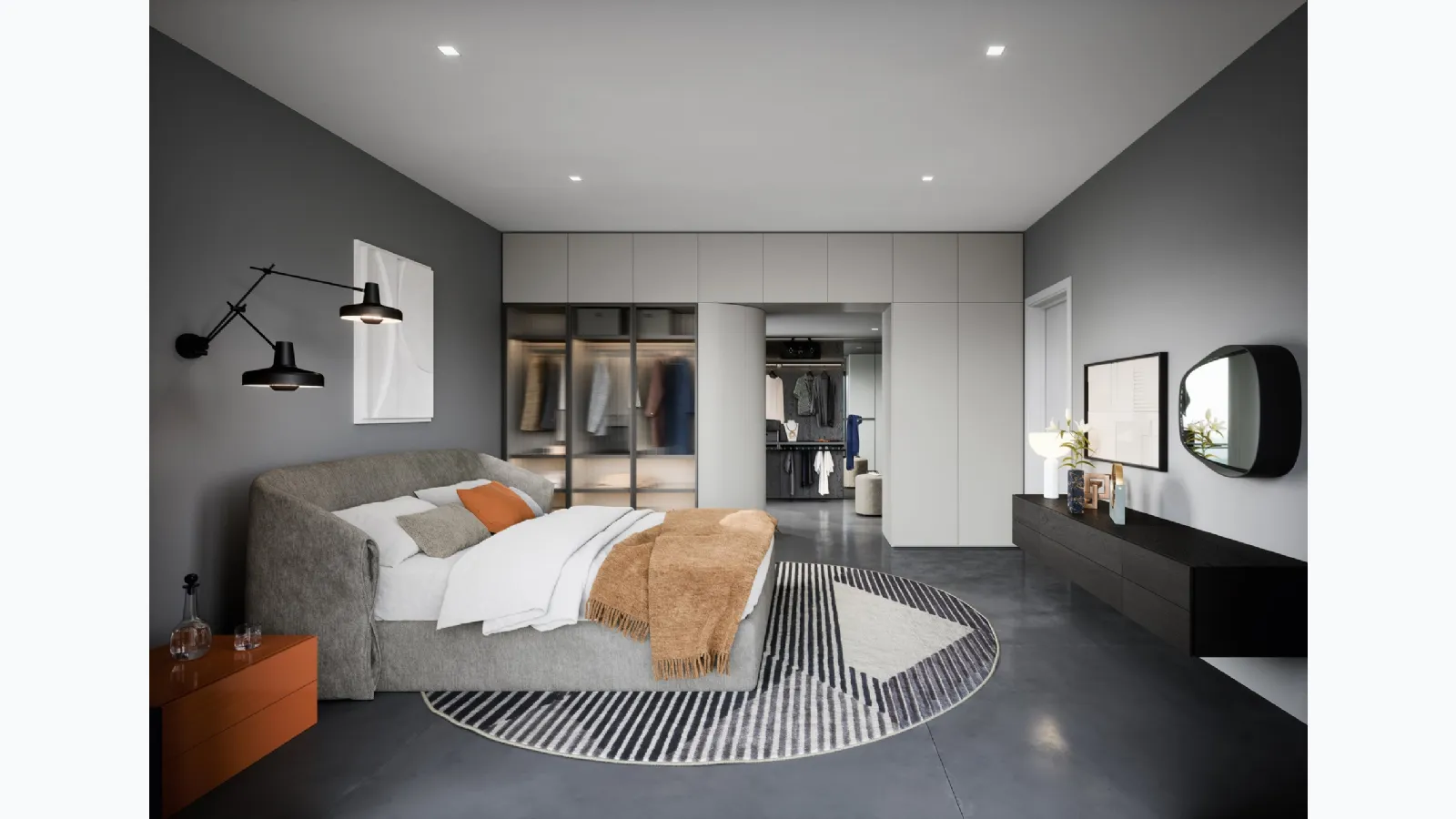 Hide bed with storage box by Novamobili